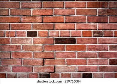 Close up of brick wall texture.