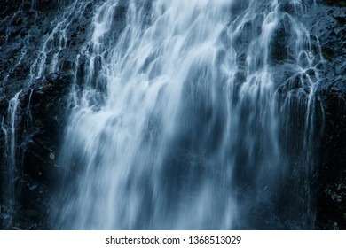 Close Up Of Bridal Veil Falls Near Valdez In Alaska