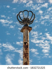 Close Up Of Broken Street Lamp