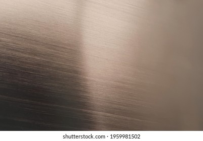 Close Up Brushed Nickel Silver Or Bronze Metal Texture Background. Abstract Luxury Hairline Metallic In Nickel Silver Color Bakground.