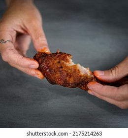 Close Up Of Buffalo Chicken Wing