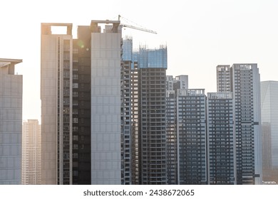 close up of building construction. 