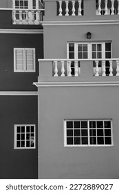 Close up of building with windows