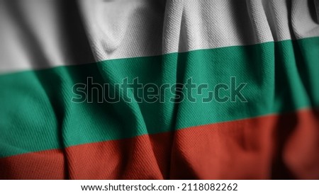 Close up of the Bulgaria flag. Bulgaria flag of background. Flag of Bulgarian.