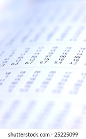 Close up of business document