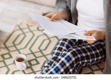Close up of business documents