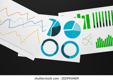 Close up of business graph analysis document
