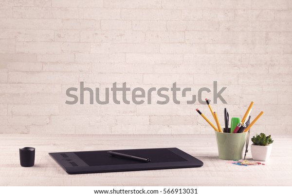 Close Business Office Desk Pen Board Stock Photo Edit Now 566913031