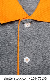 Close Up Buttons Of Man Polo Shirt