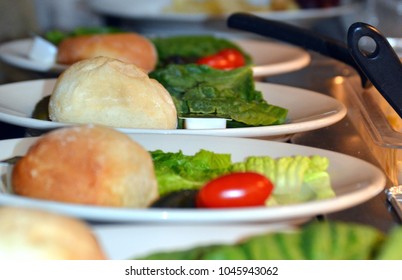 close up cafeteria food prep line - Powered by Shutterstock