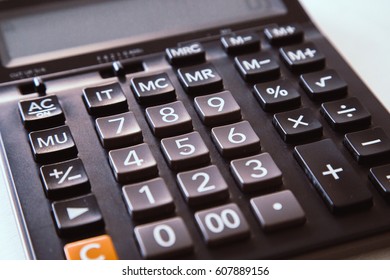 Close up to a calculator