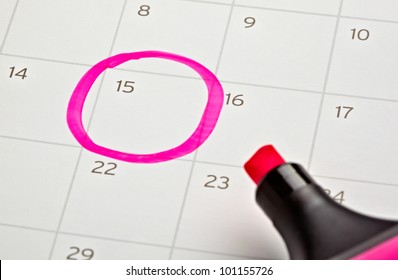 close up of a calendar and a marker - Powered by Shutterstock