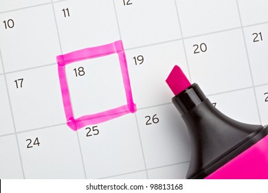 close up of a calendar and a marker - Powered by Shutterstock