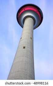 Close up of the Calgary Tower