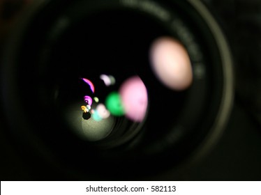 close up of camera lens
