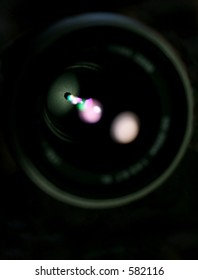 close up of camera lens