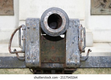 Close Up Of Cannon In An Old Cemetary In PA