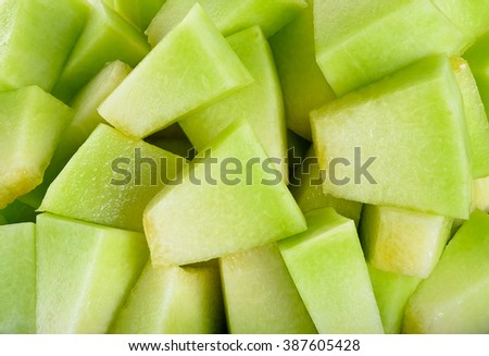 Close up cantaloupe melon background texture.