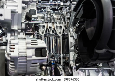 Close Up Of Car Engine