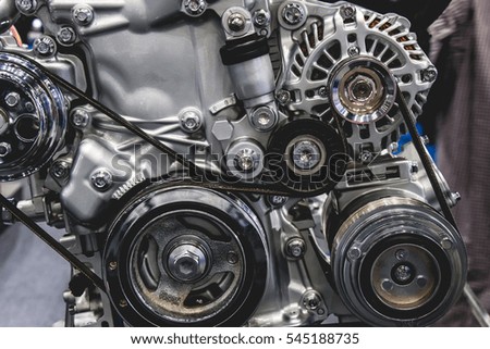 Similar – Truck Engine Motor Components In Car Service Inspection