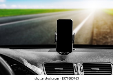 Close up Car smart phone holder