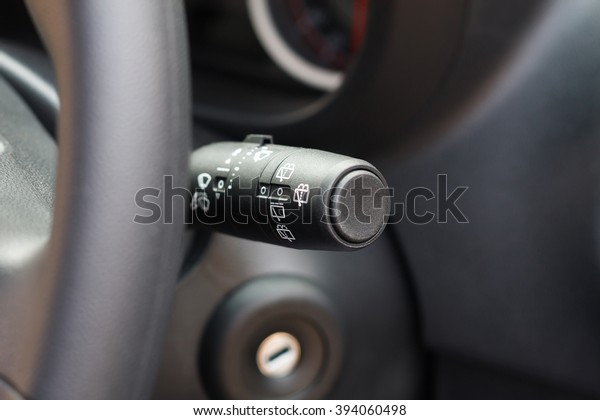close up car wiper control\
swicth