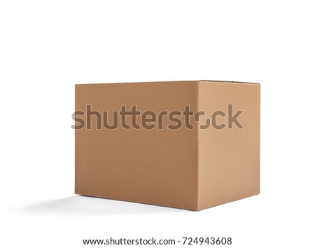 close up of  a cardboard box on white background Сток-фото © 