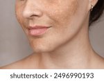 Close up caucasian woman