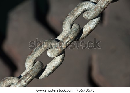 Close up of chain links