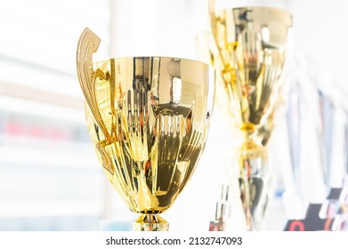 Close Up Champion Golden Trophy Selective Focus No People