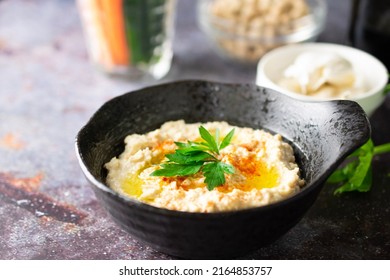 Close Up Of Chickpea Dip, Hummus