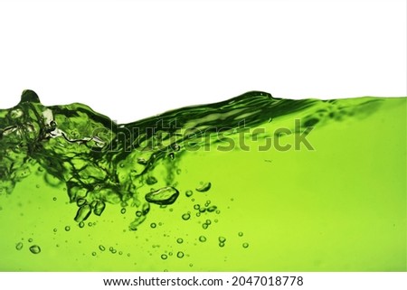 Close up of chlorophyll water.