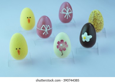 Close up chocolate easter