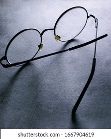 Close up of classic spectacles