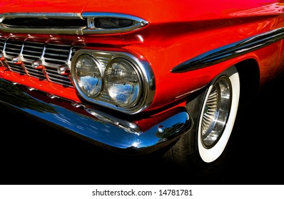 close up of a classic vintage car