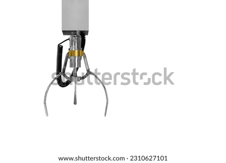Close up Claw Machine isolated on white background