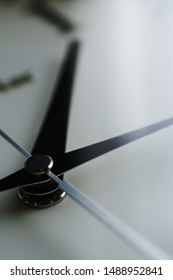 Close up of a clock isolated on dark background