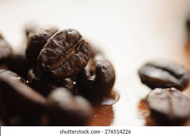 Close up of coffee beans 