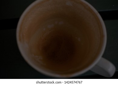 Close up coffee cup, empty