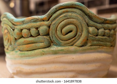 Close Up Of Coil Mayan Style Pottery