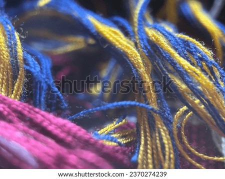close up of colofull fabric