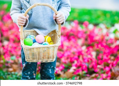 Close up of colorful Easter eggs in a basket - Powered by Shutterstock