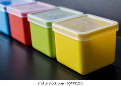 Close Up Colorful Plastic Box