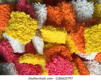 Close Up Colorful Rice Krispies.