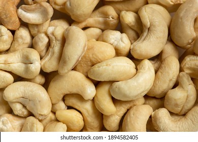 Close Up Composition Of Raw Cashews.