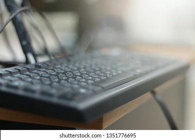 Close up of computer keyboard.