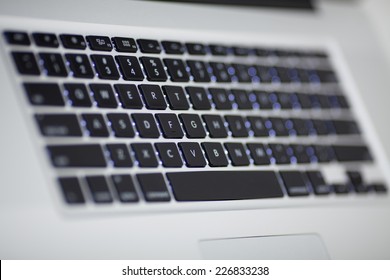 Close up of a computer keyboard.