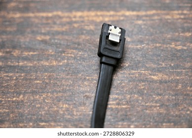Close Up Of Computer Sata Hard Disk Cable Head Or Socket  Image