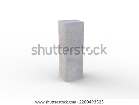 Close up of Concrete  construction group isolated on white background .