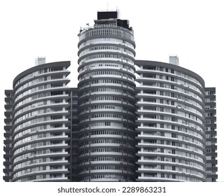 Close up of concrete skyscraper